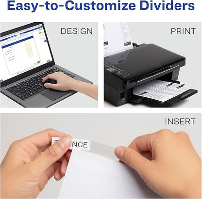 Avery 11223 Insertable Big Tab Dividers, 8-Tab, 11 1/8 x 9 1/4
