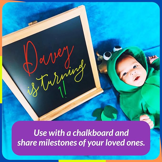 10 Extra Fine Tip Chalk Markers for Chalkboard Signs, Blackboard, Window, Labels, Bistro, Glass, Car (10 Pack, 1mm) - Wet Wipe Erasable Ink Chalkboard Markers, Liquid Chalk Pens