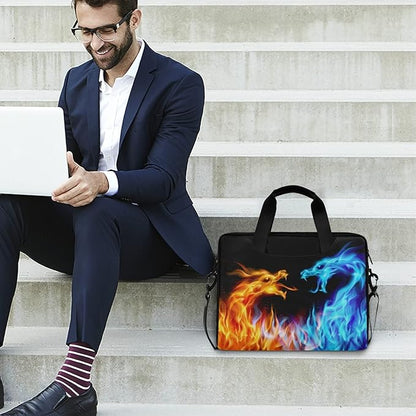 Fire Dragons Laptop Bag Case Laptop Messenger Bag Briefcase for Men Women