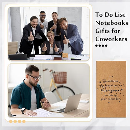 Yeaqee 50 Pcs Undated Weekly Planners Bulk Inspirational to Do List Weekly Goals Notepads Thank You Traveler Journal Team Appreciation Gift for Employee Staff Coworkers Christmas(Awesome)