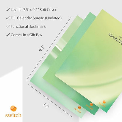Switch Research Complete Mindfulness Planner Bundle - 3 Planners - Evidence-Based Life Organizer Set - 93-Day Goal Planner Collection to Develop Radical Acceptance - Daily planner With Prompts Bundle