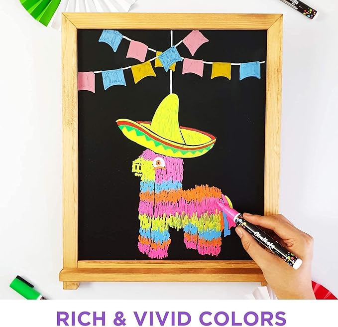 Chalkola 10 Fine Tip Liquid Chalk Markers for Blackboard, Chalkboard Signs, Window, Labels, Bistro, Glass, Car (10 Pack 3mm) - Wet Wipe Erasable Ink Chalkboard Markers, 3mm Reversible Tip Chalk Pens