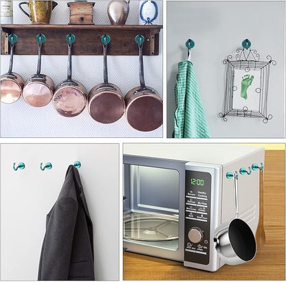 DIYMAG Magnetic Hooks, 30Lbs Strong Heavy Duty Cruise Magnet S-Hooks for Classroom, Fridge, Kitchen etc, (6 Pack-Green)