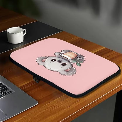 Cute Koala Laptop Protective Sleeve for Girls 15 inch Computer Sleeve Bag Zippered Pouches Lap Top Case Suitable for Daily Use Travel School Office Multiple & Neatly Organizers