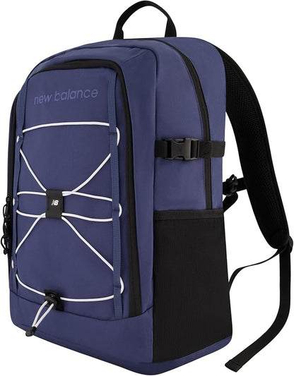 New Balance Laptop Backpack, Terraine Bungee Computer Travel Bag for Men and Women, Blue, 18 Inch