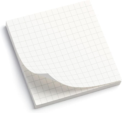 Sticky Notes Graph Paper 24pk | 3x3 Inch Small Self Stick Notepads for Desk and School Supplies