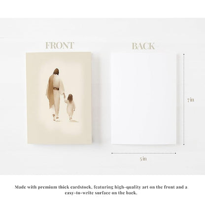 | The Way He Leads | Christian Greeting Cards Set of 6 with Envelopes | Blank Cards, Jesus Decor, Christian Gifts for Women, Religious Gifts Christian Décor (5"x7" The Way He Leads (Girl))