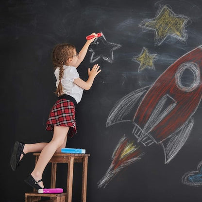 Sidewalk Chalk Holders Railroad Chalk Holder Jumbo Plastic Adjustable Clip for Kids Teachers Students Office or Classroom(5 Pieces)