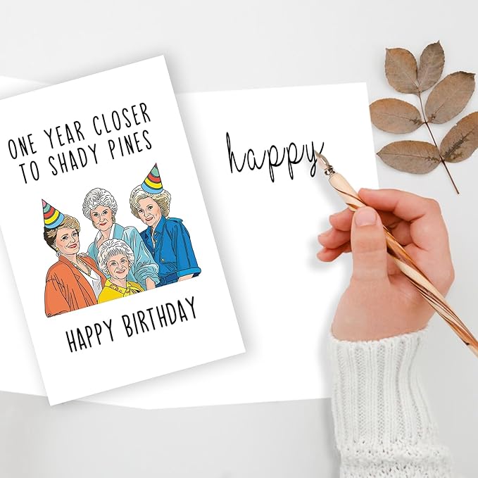 Getting Older Birthday Card for Her, Funny Birthday Card for Mom Grandma, Golden And Girls Birthday Card, Best Friend Bday Card,