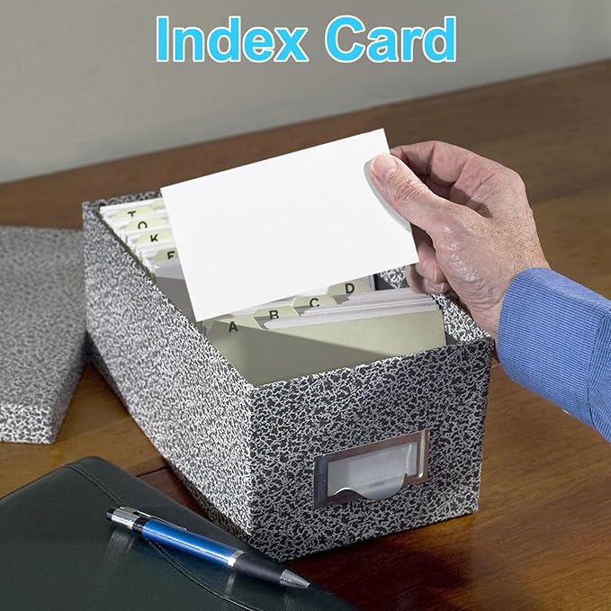 100 Pack 3x5 Index Cards Blank Note Cards, 250 GSM/92 lb Thick White Cardstock Paper Unlined Note Cards Flash Cards for Studying, Blank Cards for Postcards, Photo Cards, Syllable Boards, Recipe Cards