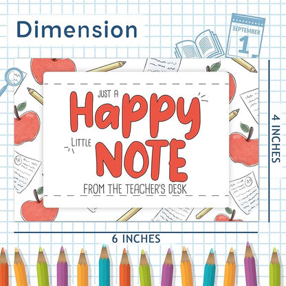 LOVEDMORE Happy Note from Teachers Desk Cards, Teacher Mail for Elementary Classroom Rewards to Students
