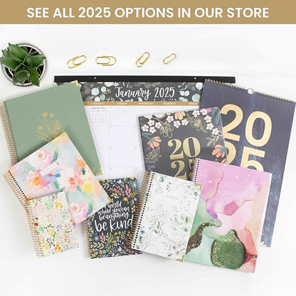 bloom daily planners 2025 Calendar Year Day Planner (January 2025 - December 2025) - 5.5” x 8.25” - Weekly/Monthly Agenda Organizer Book with Stickers & Bookmark - Iridescent Opal