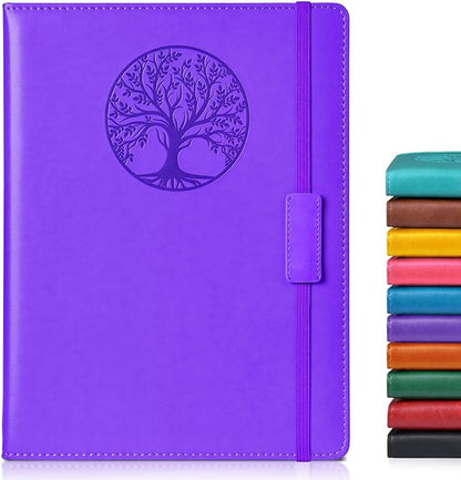 Lined Journal Notebook for Women Men,256 Pages B5 Large Hardcover Leather Journals for Writing,Travel,Business,Work,School,College Ruled Notebooks for Note Taking,Diary Notepad 7.8"×10.2"