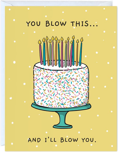 Funny Naughty Birthday Card/Dirty Card for 18th 16th 21st 30th 40th 50th 60th 65th Bday/For Boyfriend Husband Mom Dad Girlfriend Wife/Greeting Card