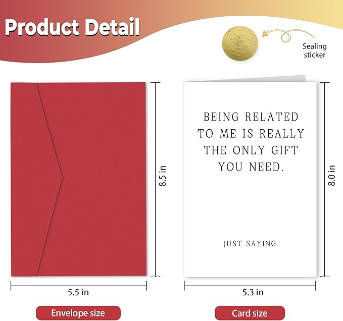 Heollaok Funny Birthday Card for Brother and Sister, Cute Joke Birthday Card for Cousin or Niece, Humor Happy Birthday Card for Family