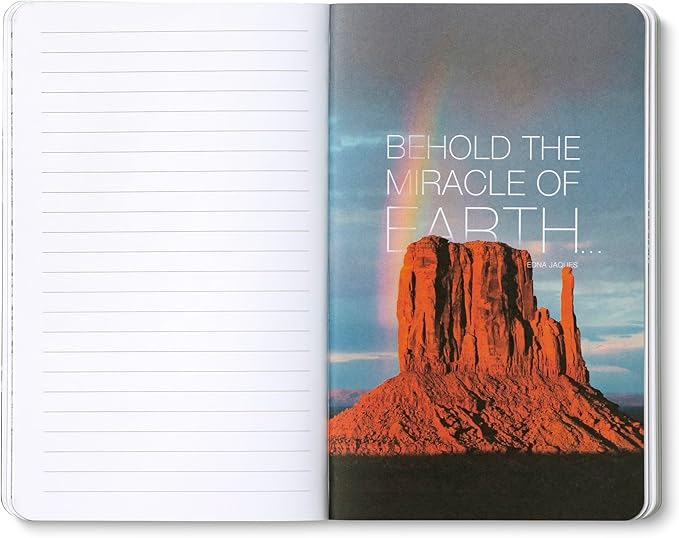 Compendium Softcover Journal - The world is grand, awfully big and astonishingly beautiful. – A Write Now Journal with 128 Lined Pages, 5″W x 8″H