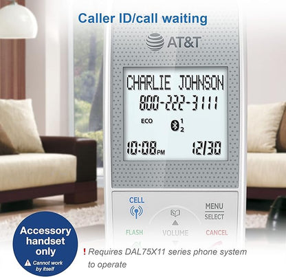 AT&T DAL75011 Accessory Handset for GL2113-x or DAL75x11 Phone System (White)