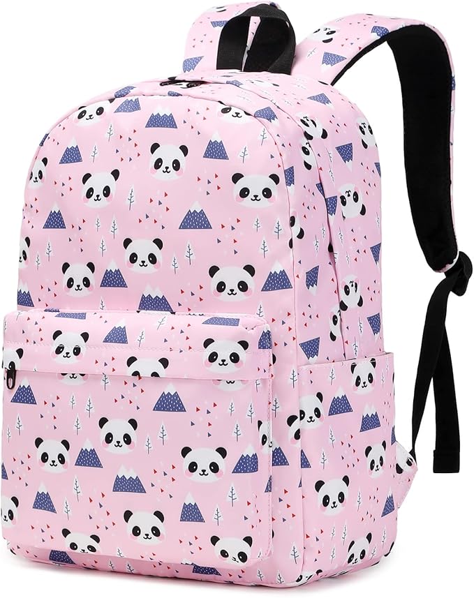 Panda School Backpack for Teens Girls, Womens College Bookbags Kids School Bags Laptop Backpacks (Pink)