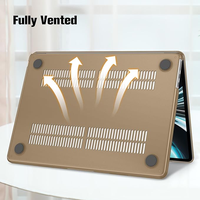 Fintie Case for MacBook Air 13.6 Inch A3113 A2681 (2022 2023 2024 Release) - Snap On Hard Shell Cover for MacBook Air 13.6" M2 M3 Chip with Liquid Retina Display and Touch ID (Frost Brown)