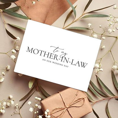 Mother In Law Wedding Day Card, Mother In Law Of The Bride/Groom Gifts, To My Mother In Law On Our Wedding Day. （Mother-in-Law A）, 6*4