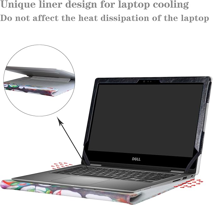 Alapmk Protective Case Cover for 13.3" Dell Inspiron 13 2-in-1 5378 5368 5379 i5378 i5368 i5379 & Latitude 13 2-in-1 3390 Laptop (Warning:Only fit Model 5378 5368 5379),Love Tree