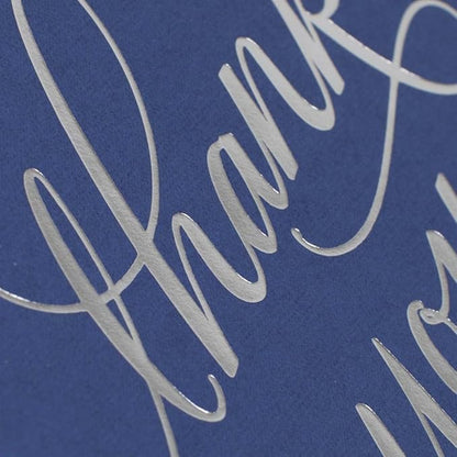 Hallmark Thank You Notes (Silver Foil Script, 40 Cards and Envelopes)
