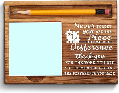 vizuzi Going Away Gift for Coworker, Goodbye Gifts for Coworkers, Appreciation Thank You Gifts for Coworkers, Mentor, Work Friend, Employees Leaving New Job Self-Stick Note Pad Holders ZSS12