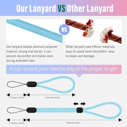 Wrist Strap Lanyard, 12 Pack Adjustable Wristlet Phone Lanyards for Keys, Cell Phone, Camera, USB Flash Drives, Flashlight, Keychain, ID Name Tag Badge(Mix Color)