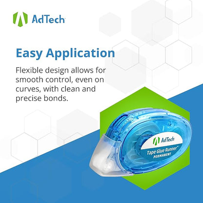 AdTech Permanent Glue Runner, 35 Yards (3-Pack) | Strong, Double-Sided Adhesive for Crafting, Scrapbooking & Office Use | Acid-Free, Reliable Bond