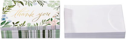 American Greetings Blank Thank You Cards with Envelopes for Wedding, Birthday, Baby Shower, Floral (48-Count)