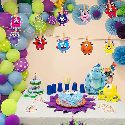 BeYumi 45Pcs Monster Cutouts Bulletin Board Decorations Set Colorful Cartoon Wall Decals Stickers DIY Cardstock Paper Cutout for Back to School Classroom School Nursery Bedroom Monster Birthday Party