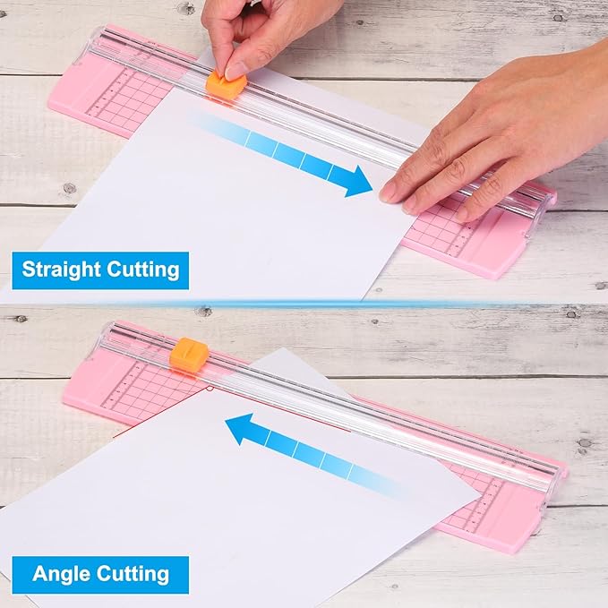 PATIKIL 12 Inch Paper Trimmer, A4 Size Portable Paper Cutter Slicer Scrapbooking Tool with Cutter Head Blade for Craft Paper Photo Cardstock, Black