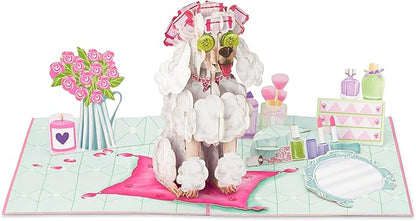 Relax Mom Pop Up Cards, Poodle, You're Fabulous Mom, 3D Greeting Cards, Gift for Mothers Day, Birthday, Wife, Stepmom, Mother in law, 5x7 - Includes Envelope And Message Note