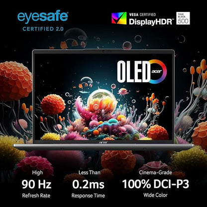 Acer Swift Go 14 Intel Evo Edition Laptop | 14" OLED WQXGA+ 2880x1800 Display | Unlock AI Experiences | Intel Core Ultra 5 processor 125H | Intel ARC | 8GB LPDDR5 | 512GB SSD | WiFi 6E | SFG14-73-58EP