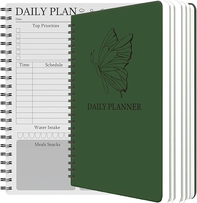 Day Planner Notebook - Undated Planner To Do List Notebook, Today Planner with Checklist, Daily To Do Planner to Increase Productivity, The Perfect Office Supplies For Man/Women (Dark Blue)
