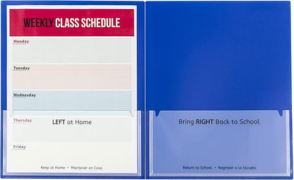 C-Line Classroom Connector School-to-Home Folders, Blue, 25 per Box (32005)