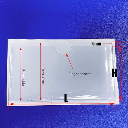 Adhesive Clear Pockets,Self Adhesive Clear Label Pockets Adhesive Card Folder Plastic Pockets Holders Sleeves for Index Cards Planners Cabinet Shelves Photo Cd,10Pieces(220x150mm)
