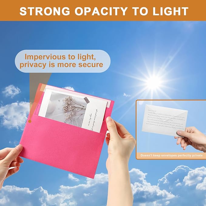 100 Packs 10 Assorted Colors Blank Greeting Cards and Envelopes 4.25 x 5.5 Heavyweight Flat Cardstock and A2 Envelopes Self Seal for Wedding, Invitations, Thank You Cards