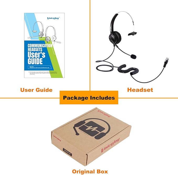 VoiceJoy Corded Headset with Microphone for Cisco IP Telephone 7940 7960 7970 7962 7975 7961 7971 7960 8841 9941 M12 M22 and All 79xx Series