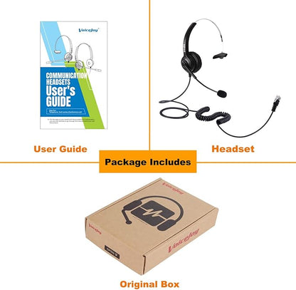 VoiceJoy Corded Headset with Microphone for Cisco IP Telephone 7940 7960 7970 7962 7975 7961 7971 7960 8841 9941 M12 M22 and All 79xx Series