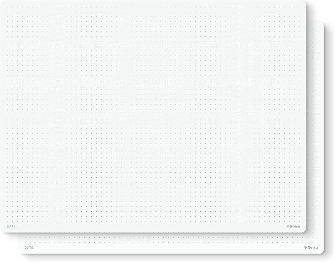 Notsu Dot Grid Notepads 8.5 x 11 inch, 2 Pack | Minimalist Dotted Memo Mouse Pads with Premium Thick Paper, Letter Size