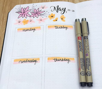 SAKURA Pigma Micron Fineliner Pens - Archival Black Ink Pens - Pens for Writing, Drawing, or Journaling - Assorted Point Sizes - 8 Pack