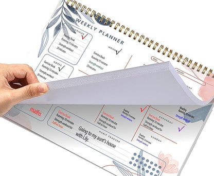 Weekly Planner Pad,Weekly To Do List Notepad with 52 Undated Sheets Weekly Planner Notepad (8.8"×11") Weekly Desk Planner for Women & Man,Work and Home