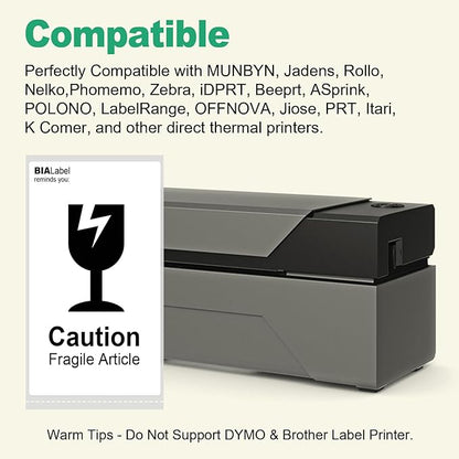 12 Rolls 2.25" X 4" Thermal Printer Labels, 350/Roll - Direct Thermal Labels Compatible with Zebra & Rollo Printers