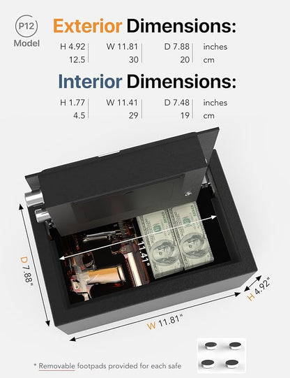 FORFEND Smart Home Safe | WiFi Safe Box App Lock/Alarm | Voice Command, Kidnap Alarm, Tamper Detect, Frozen Mode, Sub Account| Digital Safe Anti Theft