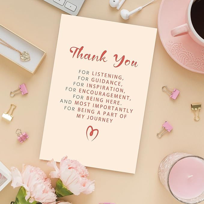 Thank You Card for Men Women, Thank You Cards for Friend Teacher, Appreciation Card Gift for Doctor Coworker Boss