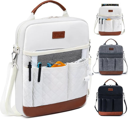 Book Sleeve with Zipper, Book Covers for Book Lovers, Multi-pocket Book Protector Cover with Shoulder Strap,Book Bag for Ipaad, kidle - Back To School Book Accessories