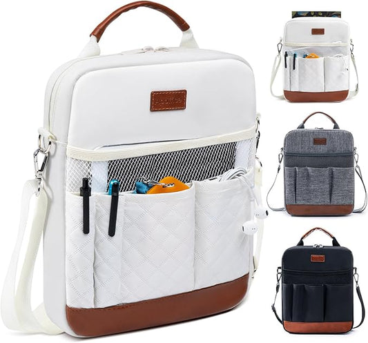 Book Sleeve with Zipper, Book Covers for Book Lovers, Multi-pocket Book Protector Cover with Shoulder Strap,Book Bag for Ipaad, kidle - Back To School Book Accessories