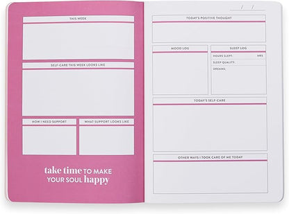 Erin Condren Self-Care Journal Petite Planner, Slim, Portable Self-Care Planner, Easy-to-Use Self-Care Prompts and Trackers for Health and Wellness