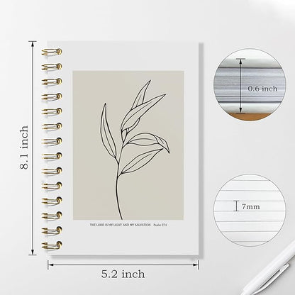 Bible Notebook, Prayer Journal - Christian Gifts Journal, Bible Verse Notebook, Daily Prayer Journal, Bible Notebooks for Note Taking, Christian Notebook for Women, 5.5x8.3 Inches